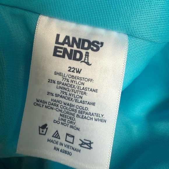 Lands’ End Turquoise swim‎ skirt plus size NWT 22W 26W - Picture 4 of 6